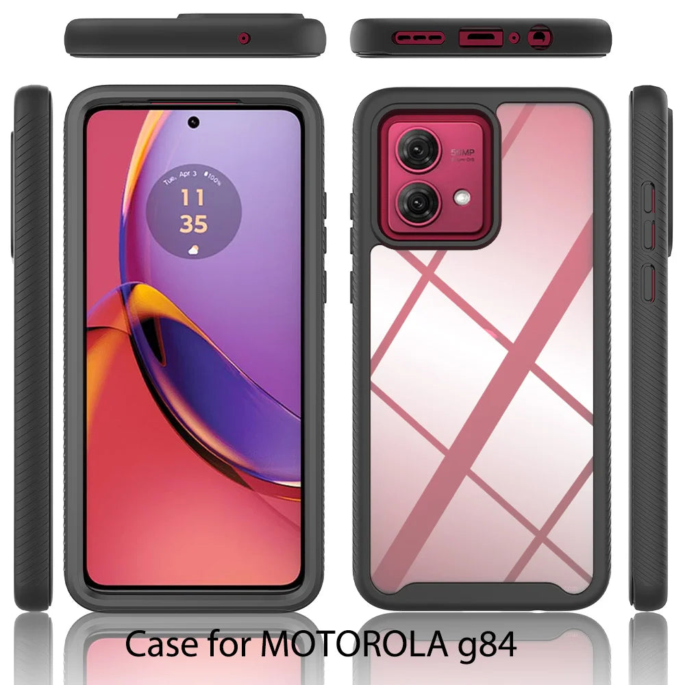 Moto G84 5G Phone Case Shockproof Clear Case TPU Bumper Rugged Cover For Motorola Moto G84 5G Protective Case - Caseverse