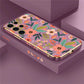 S24 Plus Luxury Plating Phone Case For Samsung Galaxy S24 Ultra S24 5G A25 A24 A15 Shockproof Flowers Pattern Back Cover Coque - Caseverse