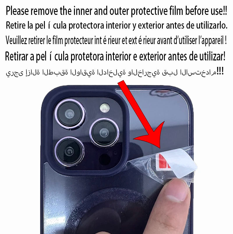 Pink Transparent Acrylic Case for iPhone 17 Air 16 15 14 13 12 11 Pro Max Plus Hard Shockproof Powerful Magnetic Magsafe Cover