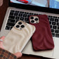 Ins Winter Wine Red 3D Pleats Wrinkle Phone Case for iPhone 12 13 14 15 16 Pro Max Soft Matte Cases for iPhone 11 Back Cover - Caseverse