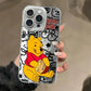 Soft cover phone case with Winnie the Pooh holding a honey pot.