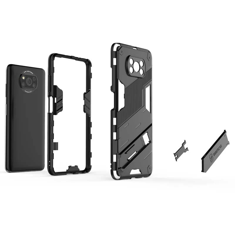 Armor Shockproof Phone Case For Xiaomi Mi Pocophone Poco X3 Pro Magnetic Car Holder Stand Cover for Poco X3 NFC Hard Rugged Case - Caseverse