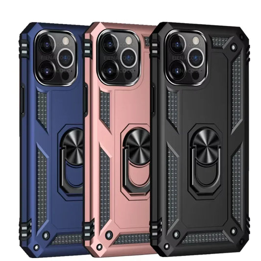 Armor Shockproof Case for iPhone 16 15 14 Plus 13 12 11 Pro Max Magentic Ring Finger Holder Military Grade Case for iPhone Cover - Caseverse