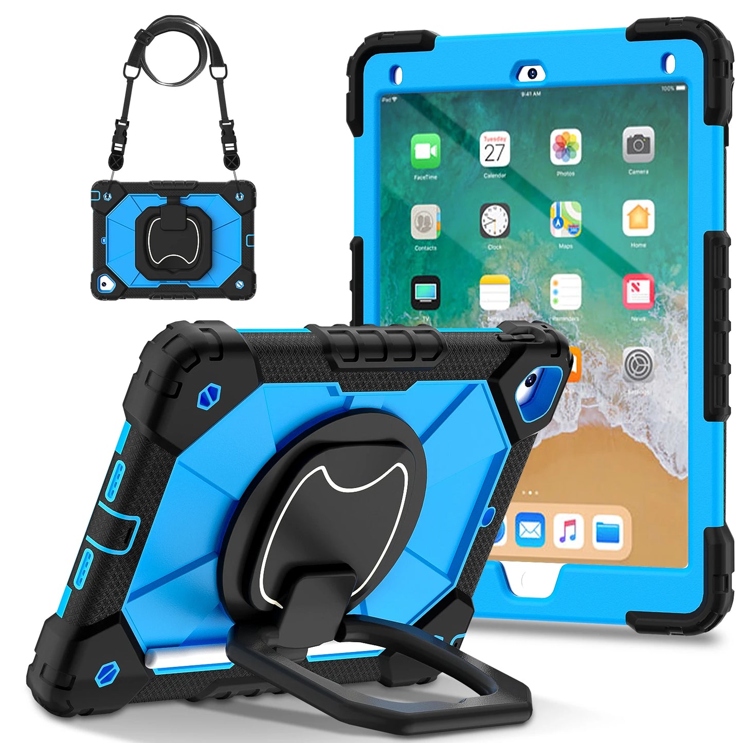 Tablet Protective Case Suitable for iPad 5Th(2017)/6Th(2018)/Pro9.7/New iPad 9.7 Satchel Stand
