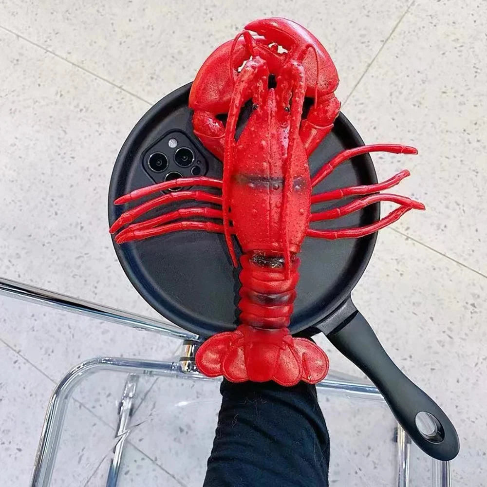 Super Cute Funny Pan Cases Cover for iPhone 15 14 13 16 Pro max Phone cases Shockproof Hard Pc Full Cooking Seafood Handle Funda - Caseverse