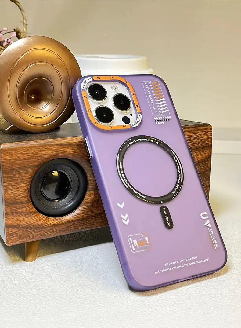 Matte Magnetic Phone Case For iPhone 16 15 14 13 12 Pro Max Megsafe Wireless Charge Frosted Back Metal Lens Frame Buttons Cover