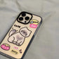 Fish Bone Lovely Little Cat Pattern Phone Case For iPhone 16 15 14 13 12 11 Pro Max XR XS 7 8 Plus Transparent Shockproof Cover - Caseverse