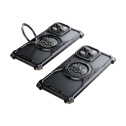 Eary Bat Case for iPhone 16 Pro Max with Magsafe 360°Rotation Kickstand Metal Frameless Military Grade Shockproof Phone Cover - Caseverse