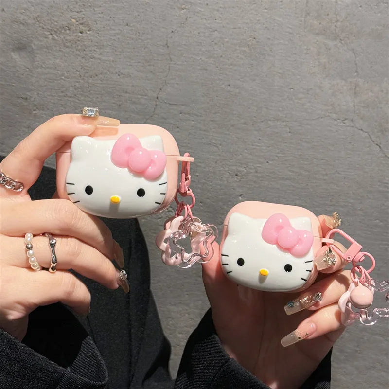 Hello Kitty For Airpods Case,Cute Candy Protective Earphone TPU Cover With Keychain For Airpods Pro 2 Case Girls Women Funda Caseverse