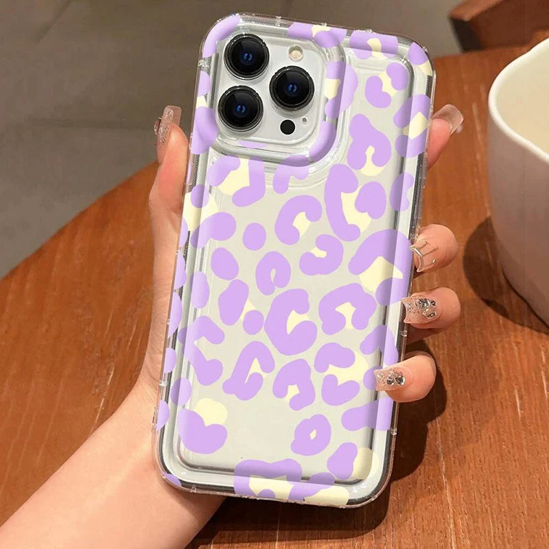 Leopard Design Stylish Pink Pattern Phone Case For iPhone 16 15 14 13 Pro Max 11 12Mini 16E SE 7 8 Plus X XR XS Soft Clear Cover - Caseverse