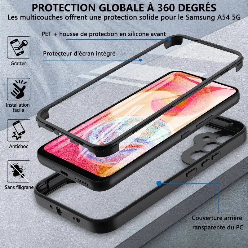 Case For Xiaomi Mi 14T Pro M 14 T P 13T 13 Redmi 14C 13C Mi14T 360 Shockproof Built in Screen Protector Plastic TPU Clear Cover - Caseverse