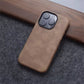 Luxury Business Vintage Leather Magnetic Phone Case for IPhone 16 Plus 15 14 13 12 Pro Max Metal Camera Frame Shockproof Cover Caseverse