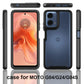 Moto G24 Shockproof Clear Case Built in Screen Protector Full Body Rugged Defender Cover for Motorola G04/G04S Case - Caseverse