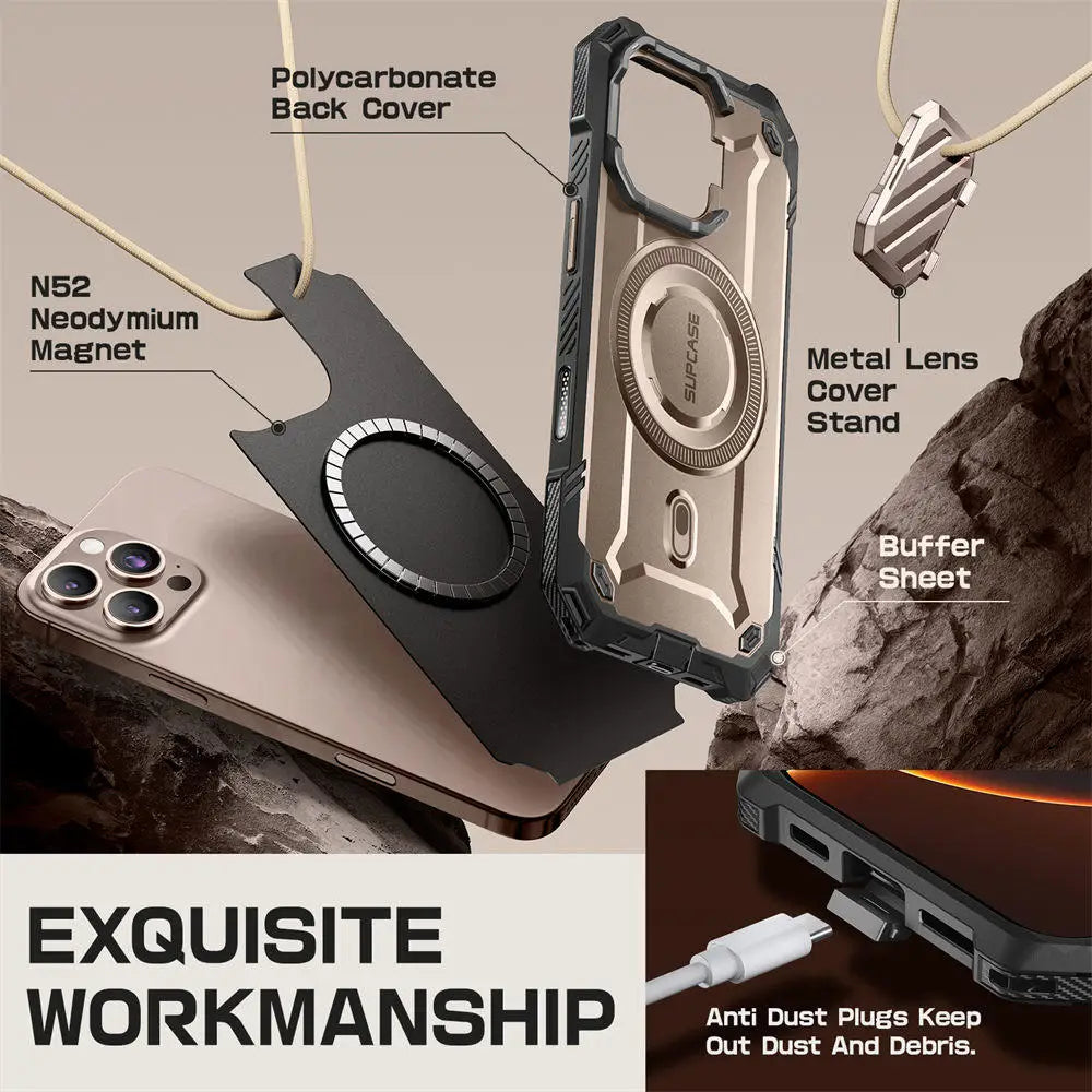 SUPCASE For iPhone 16 Pro Case 6.3" 2024 UB Mag XT Heavy Duty Rugged Strong Magnetic Phone Case with Camera Cover - Caseverse