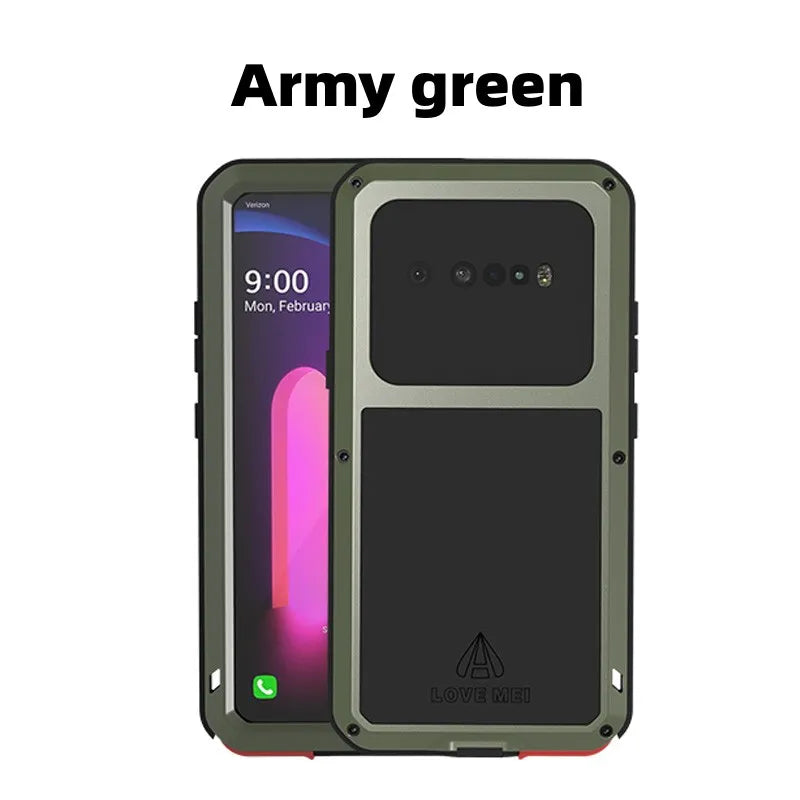 Love Mei Phone Case for  LG V60 Silicone Military Grade Metal Protective Case Shock Proof Dust Proof Cover - Caseverse
