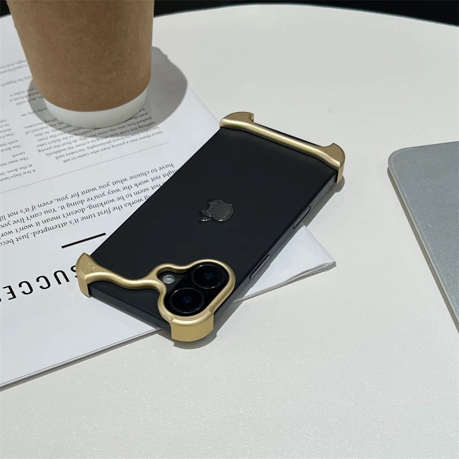 Luxury Aluminum Metal Bumper Arc Phone Case For IPhone13 14 15 16 Pro Max 16Pro Plus Urban Pulse Ultra Lightweight Phone Cover Caseverse