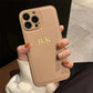 Customized Phone Case For iPhone 16 15 14 13 12 11 Pro Max Plus Personalized Name Initials Letters Luxury Leather DIY Cover 16 Caseverse
