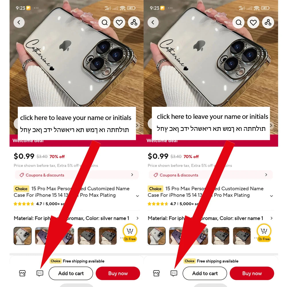 Personalized Customized Name Heart Phone Case for iPhone 16 15 14 13 Pro Max 12 11 X XS XR Design Leather Protective Back Cover Caseverse