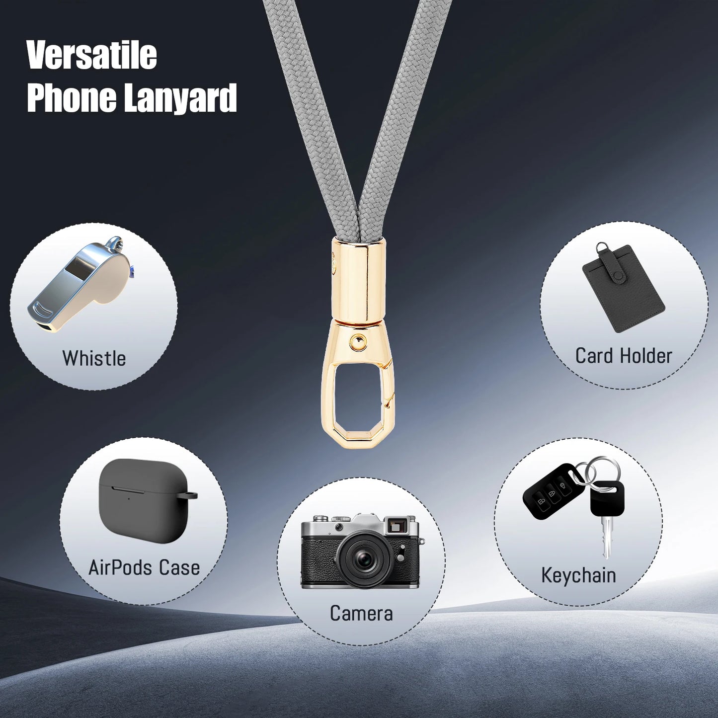 2 Pack Phone Lanyard Anti-theft Universal Cellphone Multifuctional Patch Lanyards for iPhone & Most Smartphones