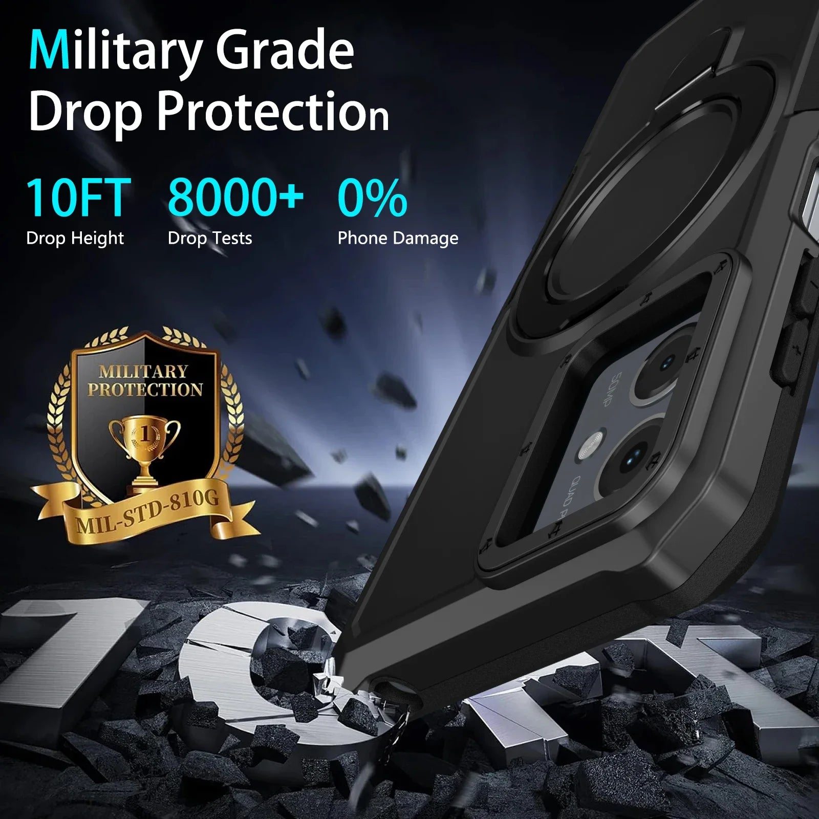 Military Grade Armor Case For Motorola Moto E14 G04S G04 G24 G54 G14 G84 G22 E13 Cover Shockproof Stand Holder Coque Shell Funda - Caseverse