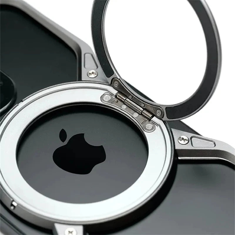 Metal Frameless Magsafe Magnetic Holder Phone Case For iPhone 16 15 14 13 Pro Max 16promax Aluminum Alloy Frame Shockproof Cover Caseverse