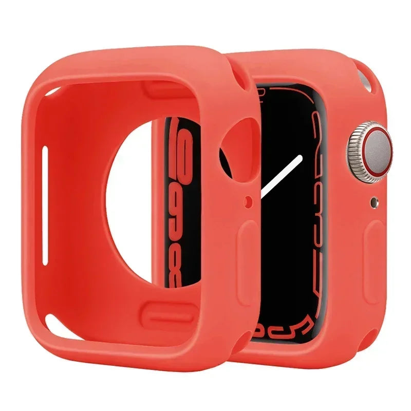 Candy Soft Silicone Case for Apple Watch Cover 9 8 7 6 Se 5 45mm 42mm 38 Protection Iwatch Serie 44mm 40mm 41mm Bumper for women