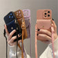 Wallet Leather Crossbody Neckband Lanyard Phone Case for iPhone 15 14 11 12 13 Pro Max X XS XR 7 8 Plus Luxury Card Holder Cover - Caseverse