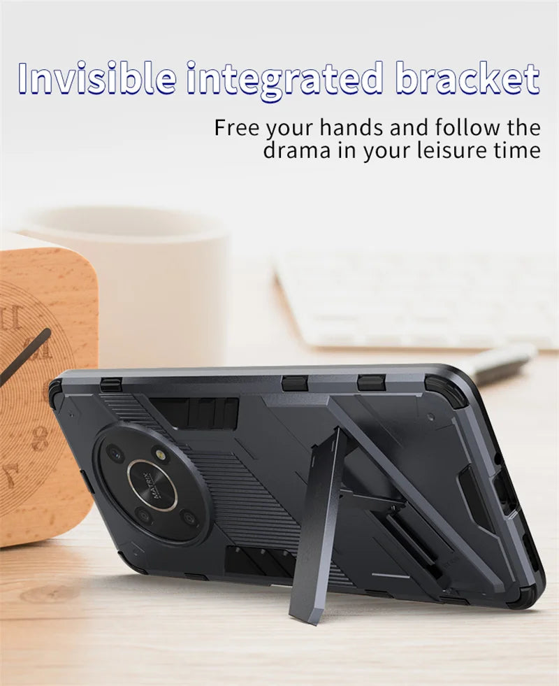 For Honor Magic 4 Lite Case Magnetic Holder Shockproof Armor Phone Cases for Honer Magic4 Lite 5G 4Lite Light 5G Rugged Cover - Caseverse