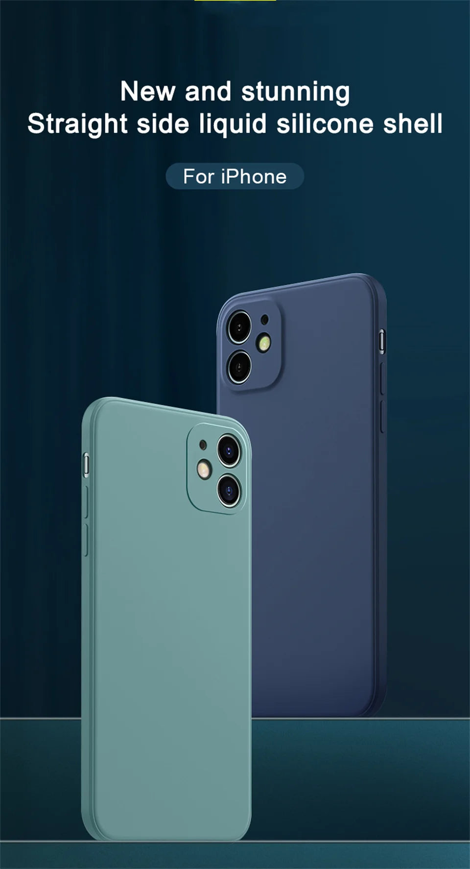 Luxury Liquid Silicone Shockproof Case for iPhone 14 15 Plus X XS XR Max Mini Back Soft Cover - Caseverse