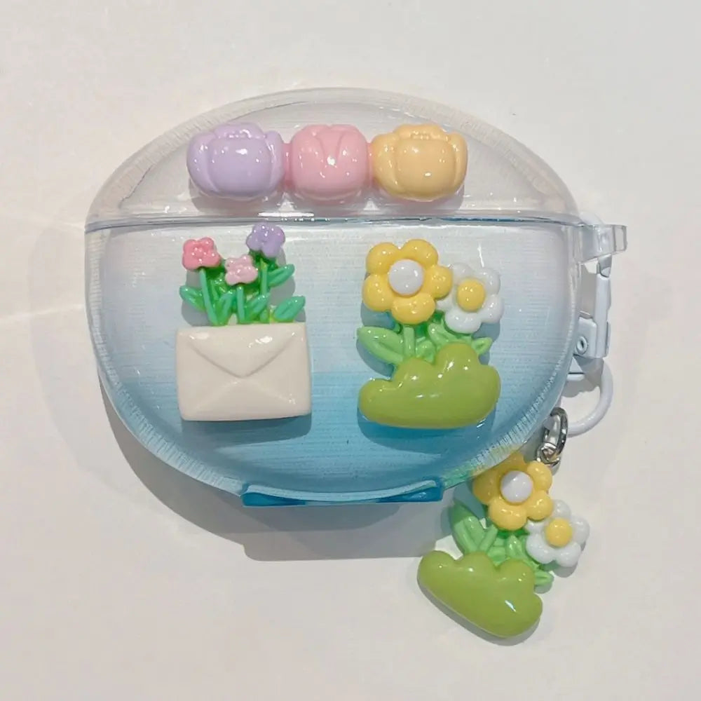 3D Flower Fruit Pattern Headphone Case For Xiaomi Redmi Buds 6 Buds 5 Pro Buds4 Active Buds 4 Lite Cover With Lovely Keychain Caseverse