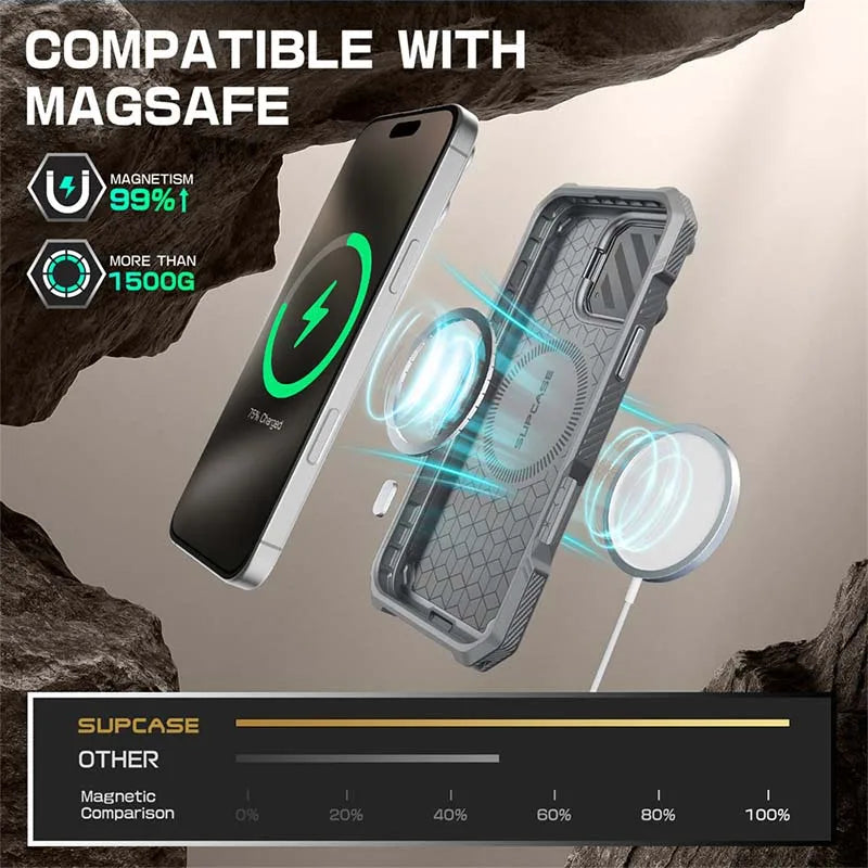 SUPCASE For iPhone 16 Pro Case 6.3" 2024 UB Mag XT Heavy Duty Rugged Strong Magnetic Phone Case with Camera Cover - Caseverse