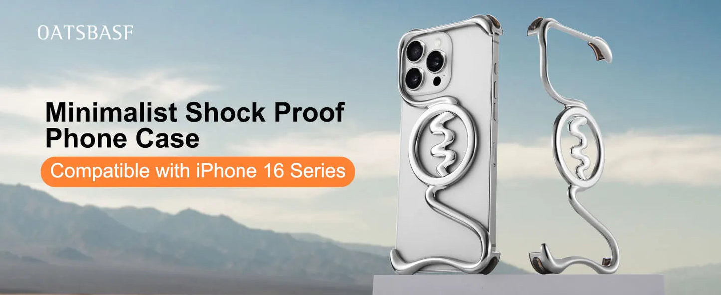 Oatsbasf Metal Phone Case for iPhone 16/16 Pro/16 Pro Max Ultra-thin Frameless Magsafe Shockproof Minimalist Protective Covers Caseverse