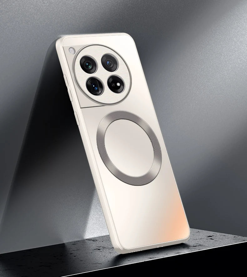 For OnePlus 12 Case Hard Matte Magnetic Wireless Charging MagSafe Protect Back Cover Case For OnePlus12 One Plus 12 Phone Shell - Caseverse