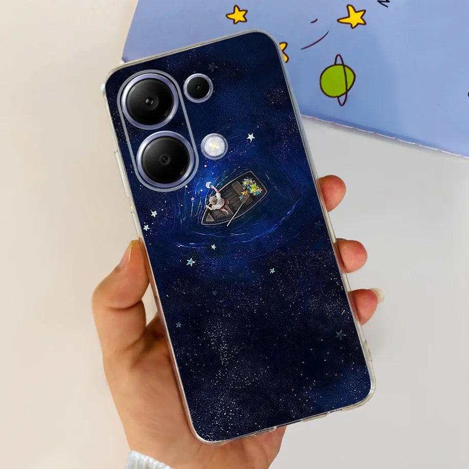 For Xiaomi Poco M6 Pro 2024 Case New Fashion Marble Cartoon Cover Soft Clear Silicone Funda For Xiaomi Poco M6 Pro 4G Phone Case Caseverse