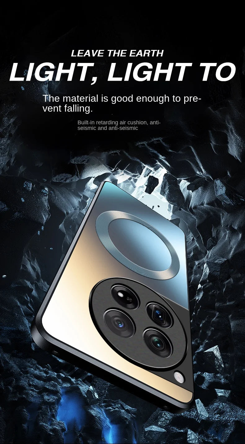 For OnePlus 12 Case Hard Matte Magnetic Wireless Charging MagSafe Protect Back Cover Case For OnePlus12 One Plus 12 Phone Shell - Caseverse