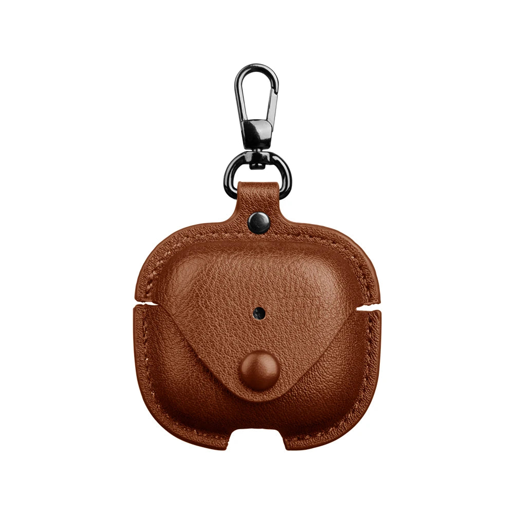 For Airpods 4 Case Leather Business Earphone Case Headset Shell Headphone Cover Luxury Leather PU Cover for airpods4 With Hook
