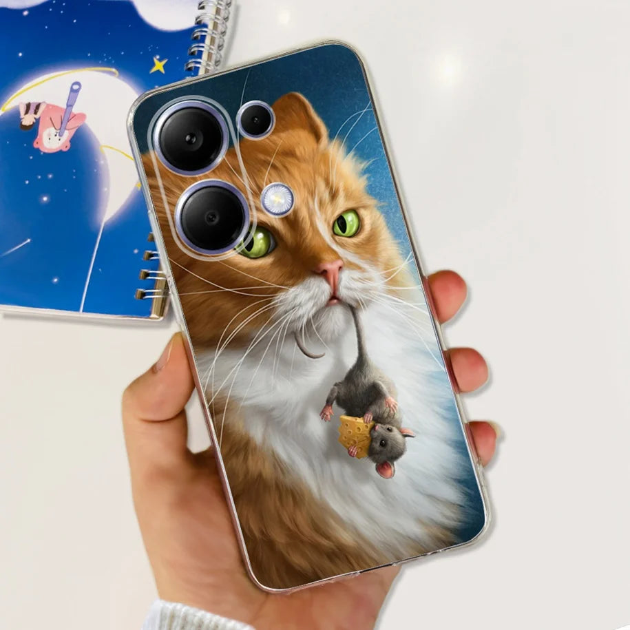 For Xiaomi Poco M6 Pro 2024 Case New Fashion Marble Cartoon Cover Soft Clear Silicone Funda For Xiaomi Poco M6 Pro 4G Phone Case - Caseverse