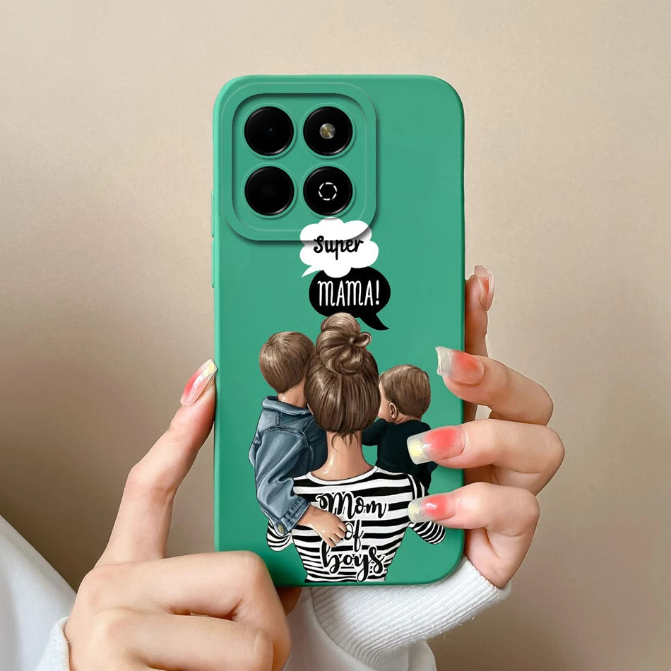 Case For Honor X6B Phone Back Cover Cute Avocado Soft Comfortable Liquid Silicone Camera Protection Anti Drop Bumper Capa Funda - Caseverse