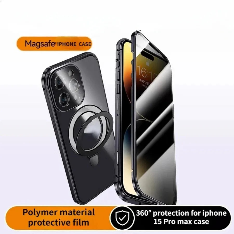 IPhone Anti-Peeping Privacy Screen Metal Bumper Magnetic Case Caseverse