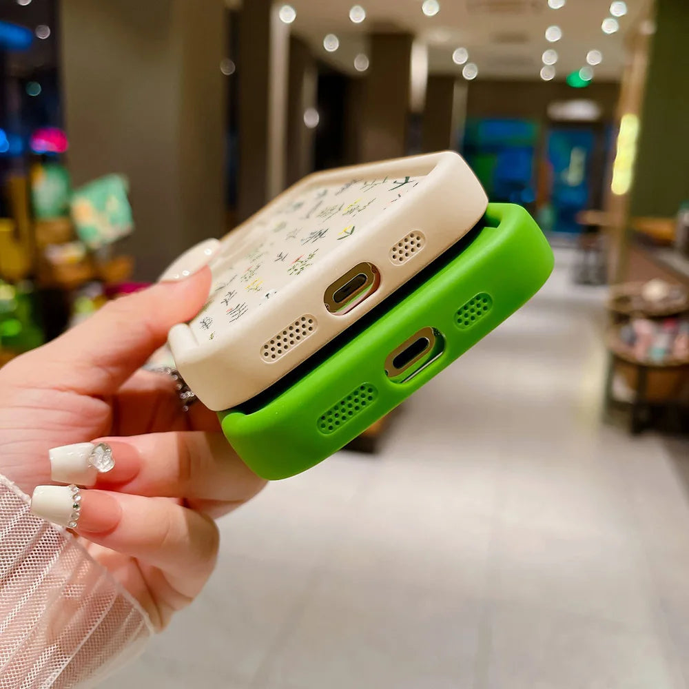 Cute Flower Phone Case For iPhone 11 Case iPhone 15 13 16 17 12 14 Pro Max XR X XS 7 8 Plus SE Anti-drop Shockproof Cover Funda