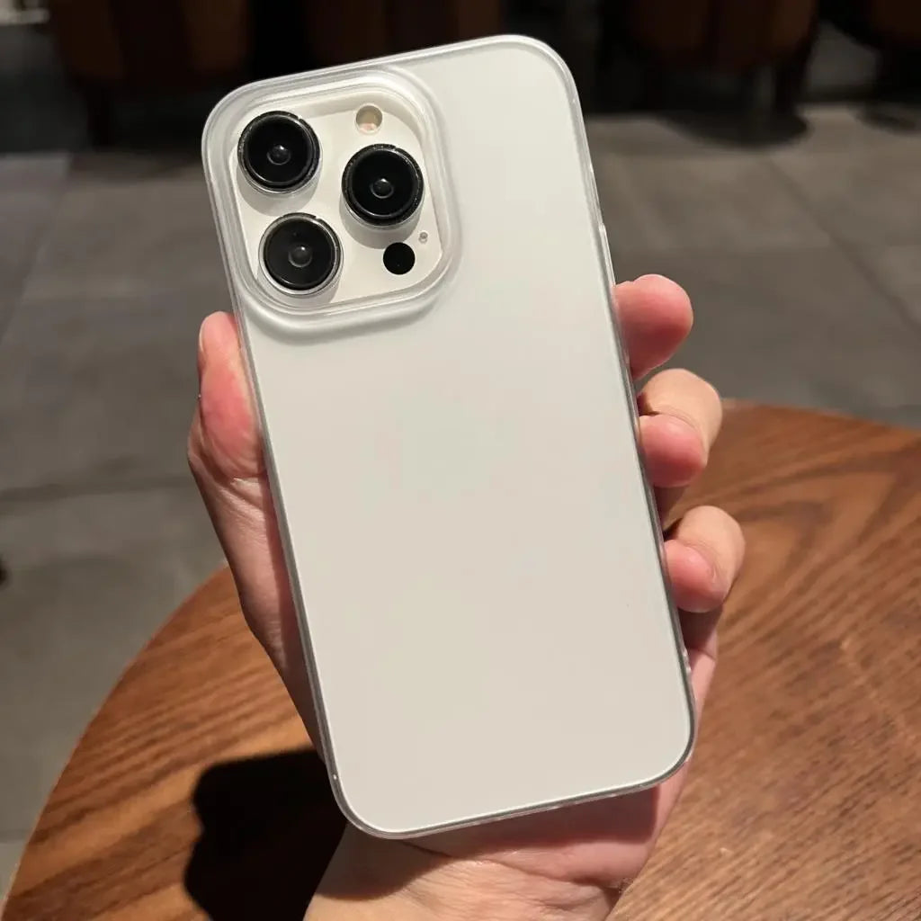 Ultra Thin Matte Hard PC Translucent Clear Phone Case For iPhone 16 Pro 15 14 Plus 13 12 Pro Max Shockproof Slim Skin Back Cover - Caseverse