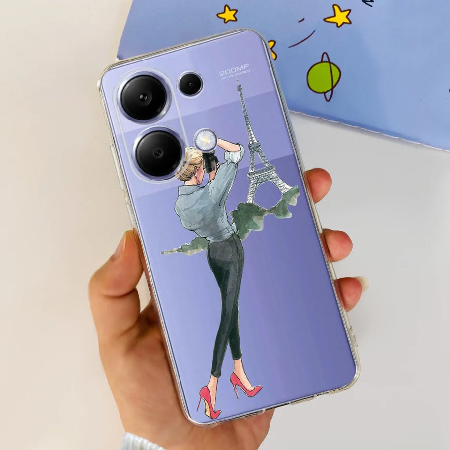 For Xiaomi Poco M6 Pro 2024 Case New Fashion Marble Cartoon Cover Soft Clear Silicone Funda For Xiaomi Poco M6 Pro 4G Phone Case Caseverse