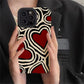 Fashion Romantic Love Hearts Phone Case For iPhone 13 16 14 15 Pro Max Plus 11 12 Mini XS X XR Soft Silicone Stripes Back Cover - Caseverse