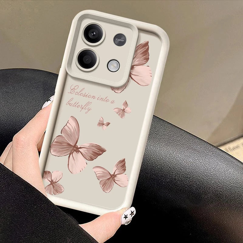 Shockproof Golden Butterfly Case For Xiaomi Redmi Note 13 12 11 10 Pro 4G 11s 14 Funda Poco F6 X6 X5 14T 11T 13T Pro 5G Cover Caseverse