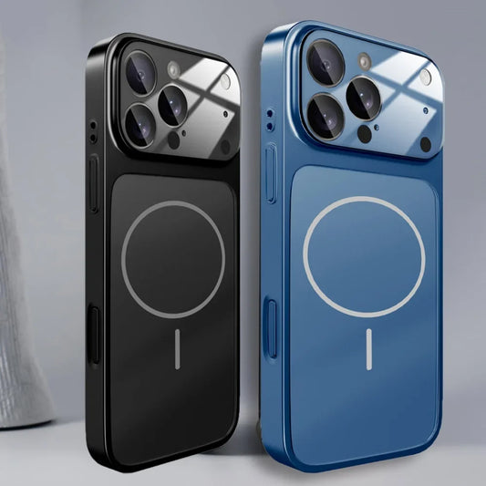 Original Glass Nano Matte Case For iPhone 17 Air 16 15 Pro Max 17Pro Cover Magnetic Magsafe Wireless Charging Armor Shell Funda