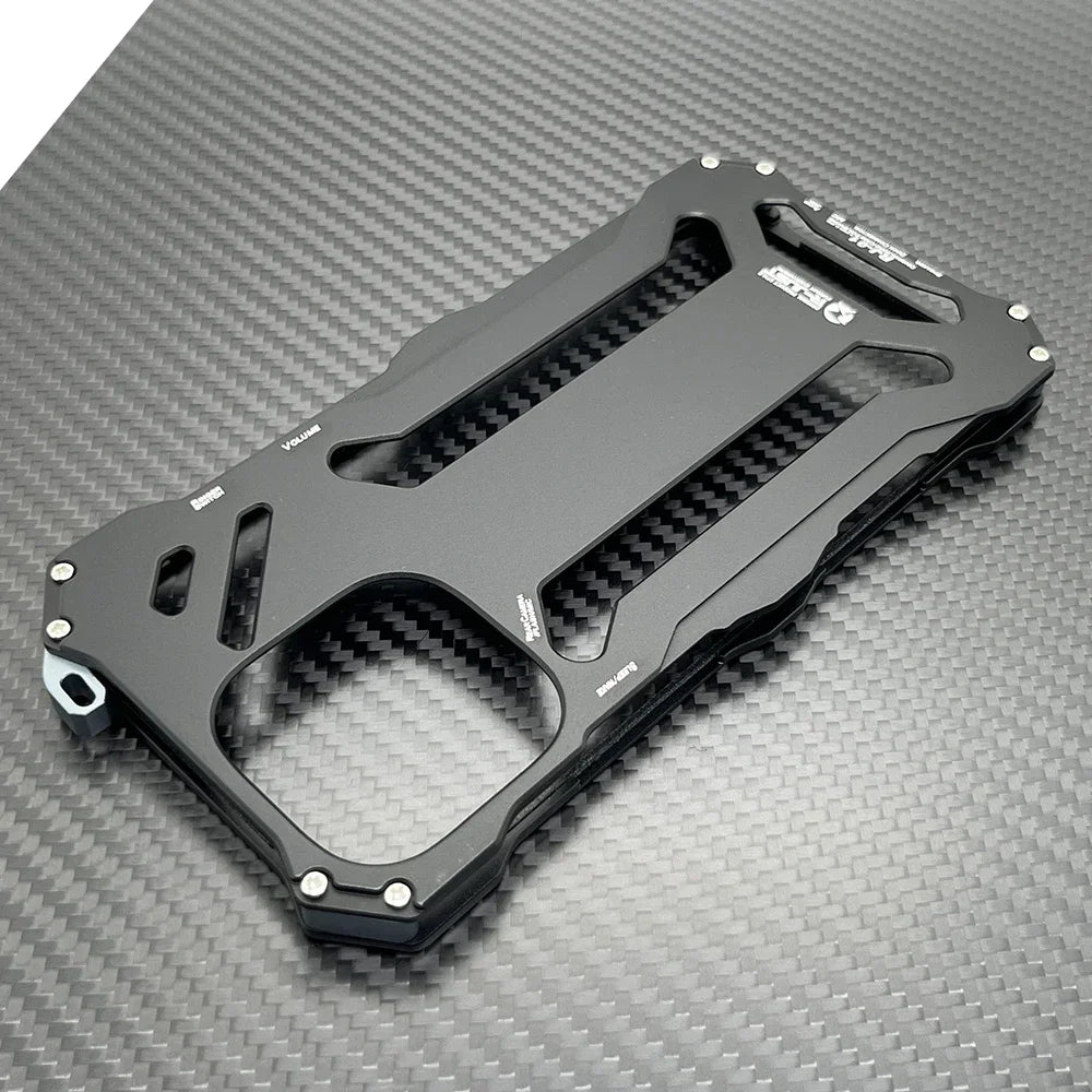 Metal Armor For iphone 16 Pro Max Case 15 Plus 14 13 12 Hard Cover Aluminum Alloy Protective Coque Anti-Scratch Funda Shell