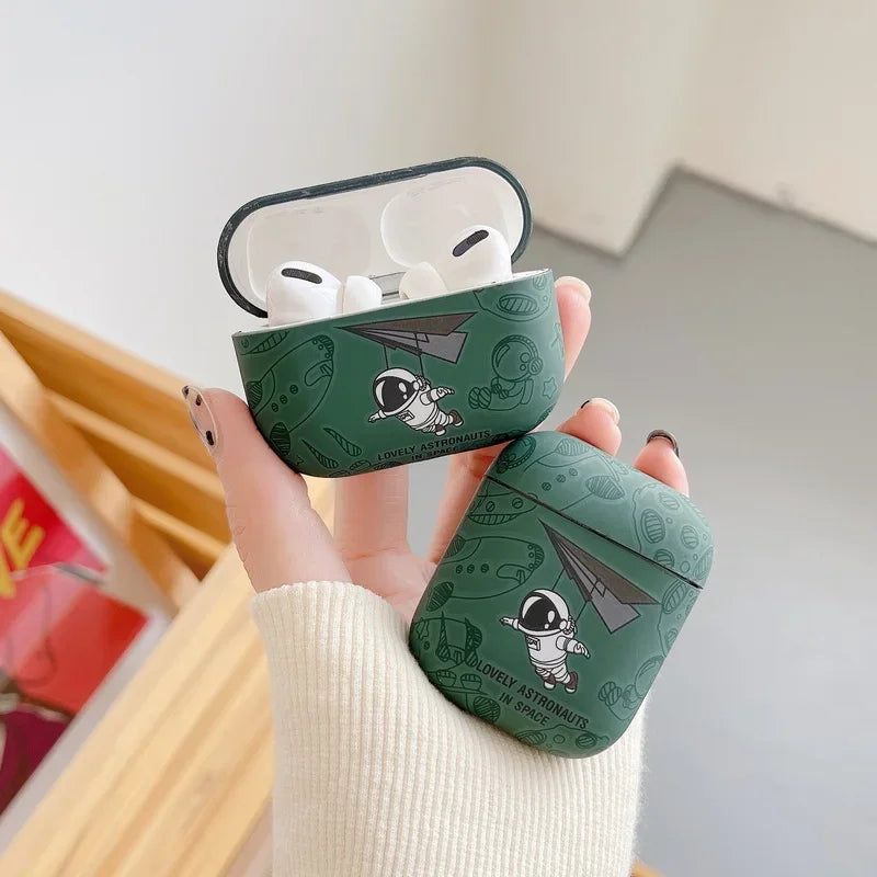 Astronaut Space Moon Earphone Soft Case for Apple Airpods 3 2 1 Pro 2 4 2024 Headphone Cover for Air Pods Pro2 3rd Gen Custodia Caseverse