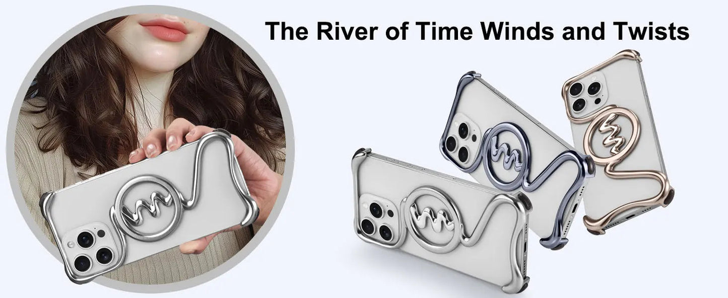 Oatsbasf Metal Phone Case for iPhone 16/16 Pro/16 Pro Max Ultra-thin Frameless Magsafe Shockproof Minimalist Protective Covers Caseverse