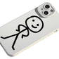Cute Cartoon Matchman Matte Silicone Phone Case For iPhone 16 15 Soft Back Cover - Caseverse