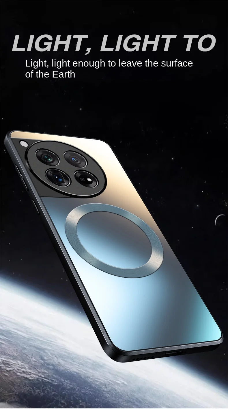 For OnePlus 12 Case Hard Matte Magnetic Wireless Charging MagSafe Protect Back Cover Case For OnePlus12 One Plus 12 Phone Shell - Caseverse